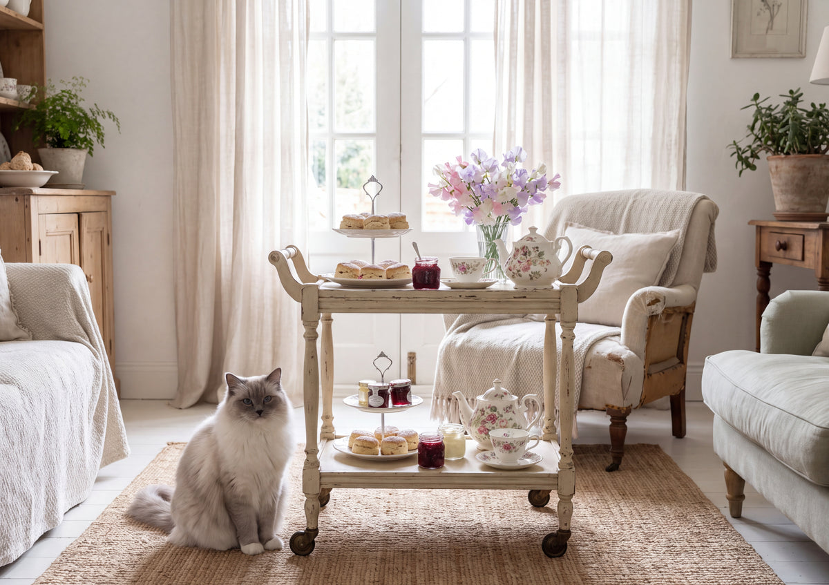 Ragdoll Cat By the Cream Tea Trolley jigsaw puzzle