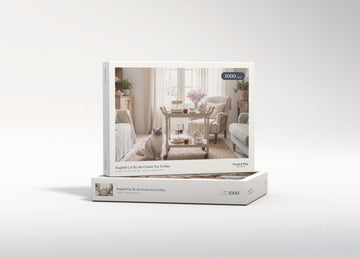 Ragdoll Cat By the Cream Tea Trolley jigsaw puzzle - gift box