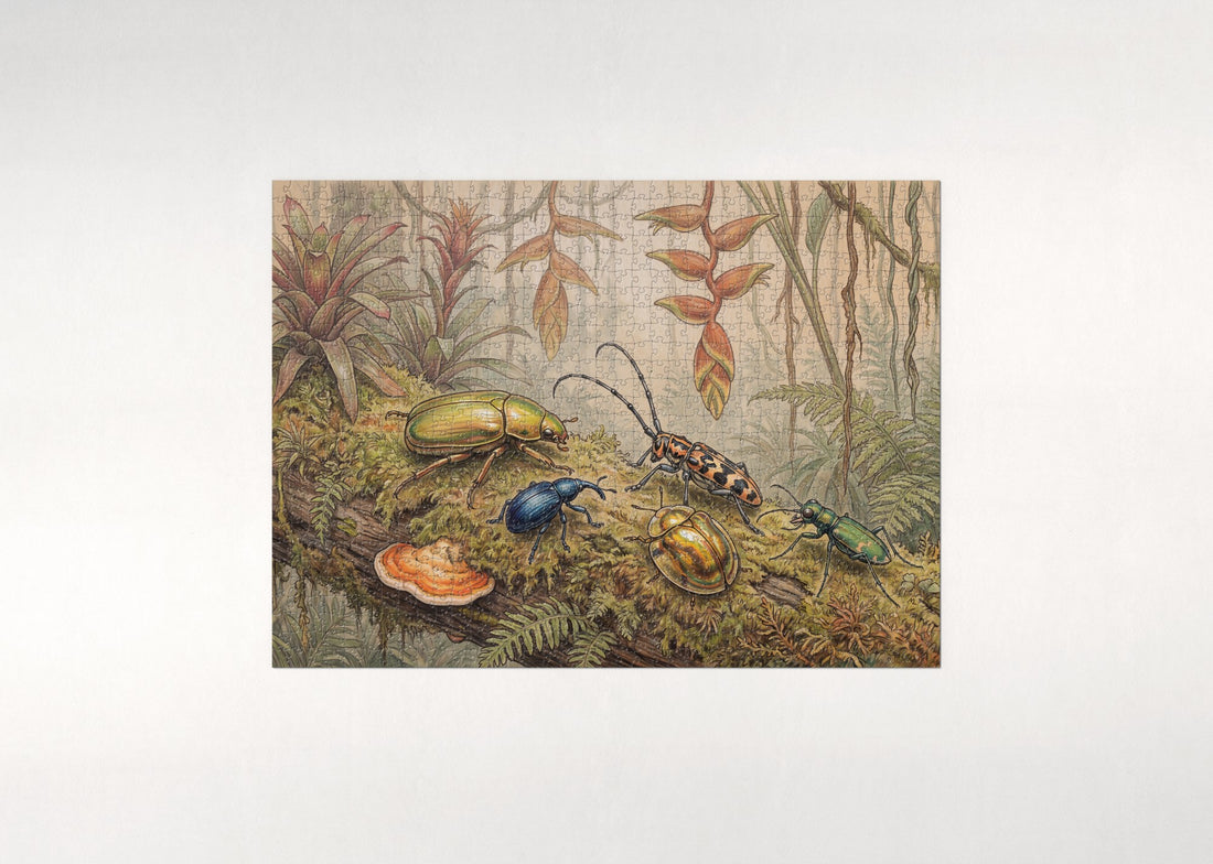 Rainbow Beetles of the Rainforest jigsaw puzzle - gift box