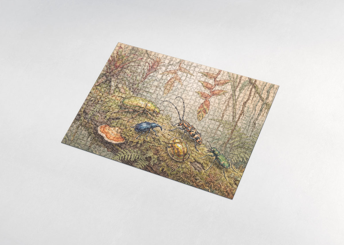 Rainbow Beetles of the Rainforest jigsaw puzzle - assembled puzzle