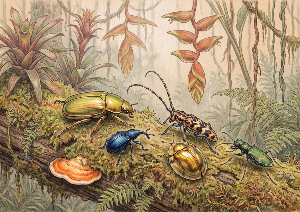 Rainbow Beetles of the Rainforest jigsaw puzzle