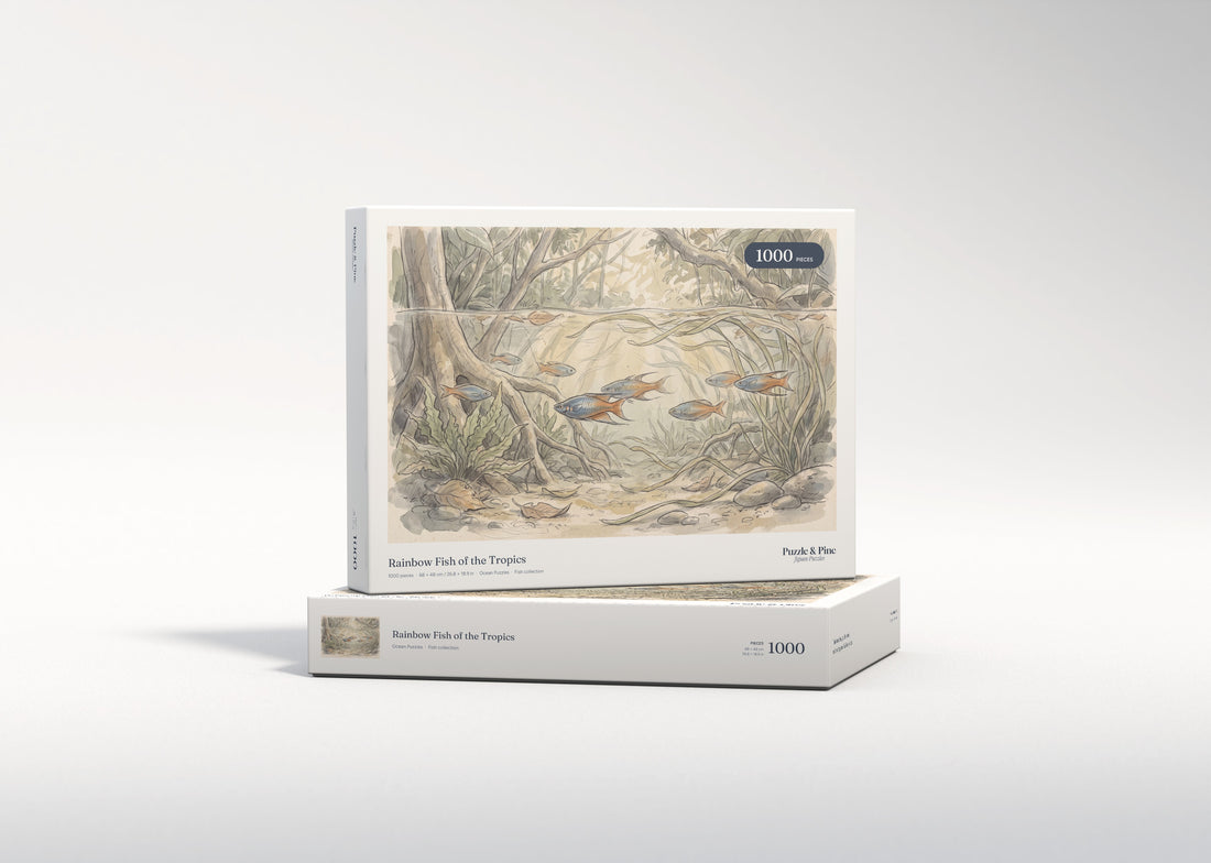 Rainbow Fish of the Tropics jigsaw puzzle - gift box