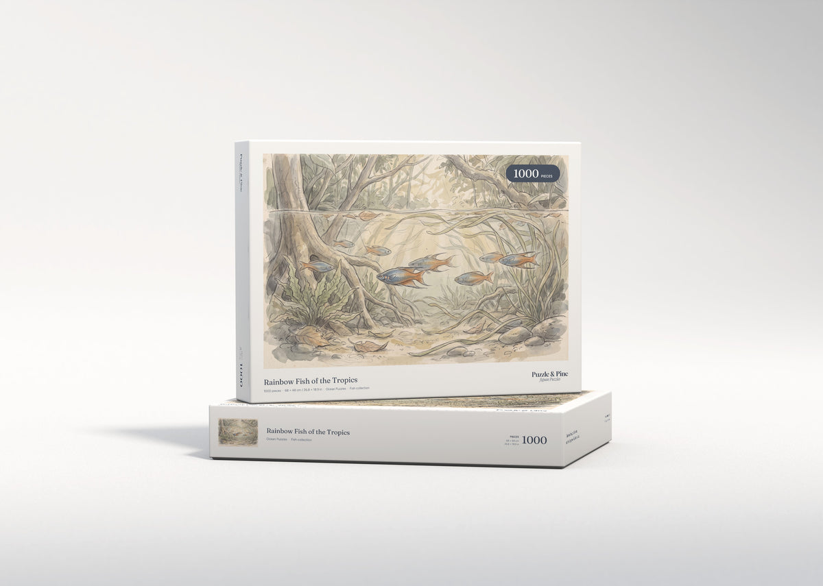 Rainbow Fish of the Tropics jigsaw puzzle - gift box