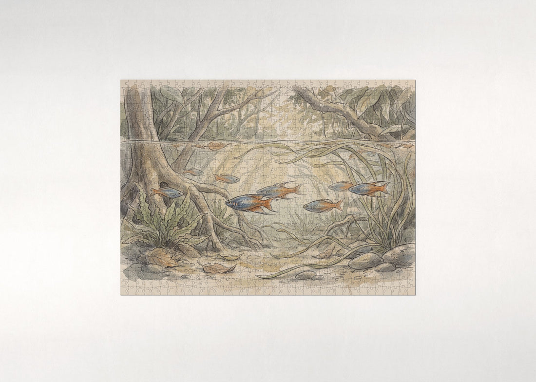 Rainbow Fish of the Tropics jigsaw puzzle - gift box