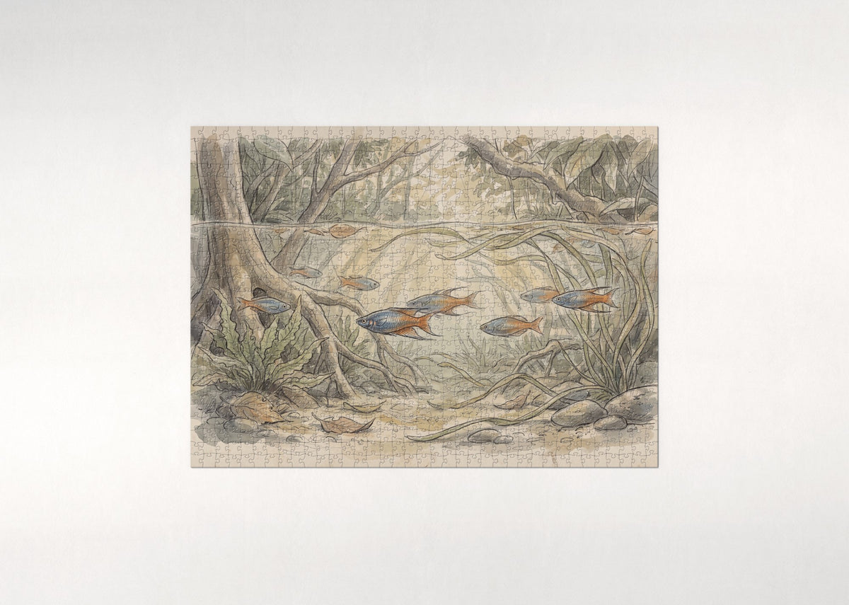 Rainbow Fish of the Tropics jigsaw puzzle - flat puzzle