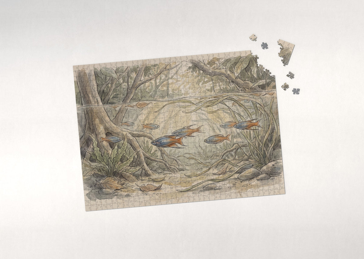 Rainbow Fish of the Tropics jigsaw puzzle - puzzle with loose pieces