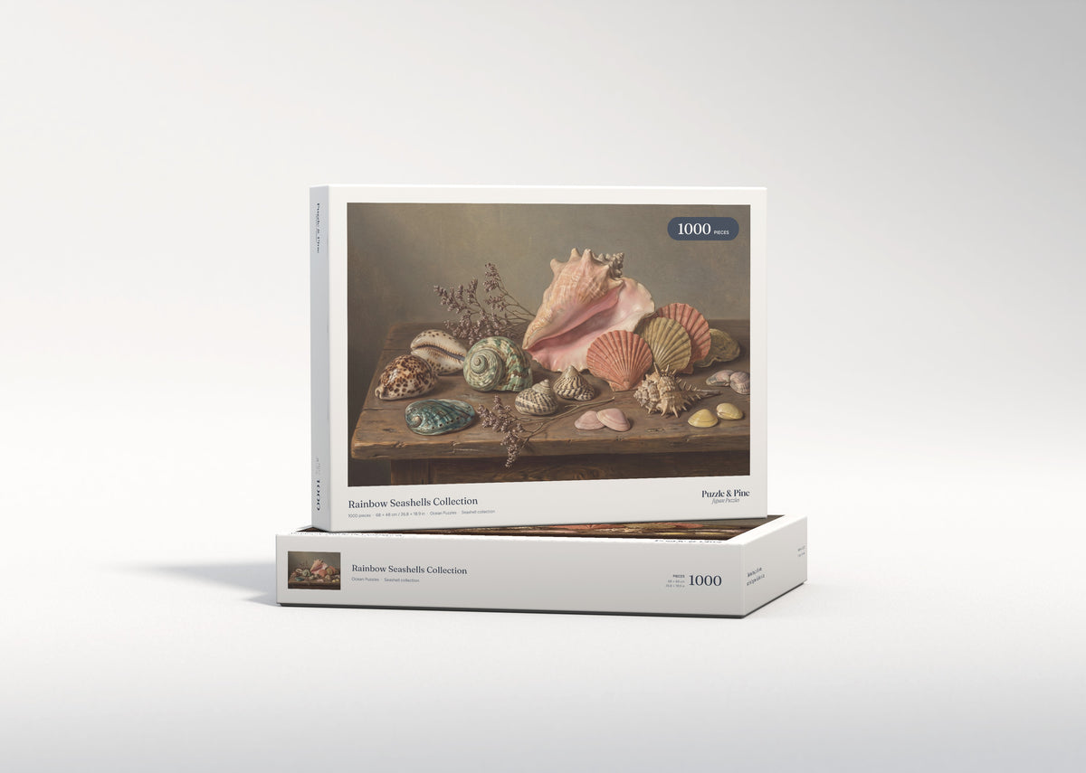 Rainbow Seashells Collection jigsaw puzzle - gift box