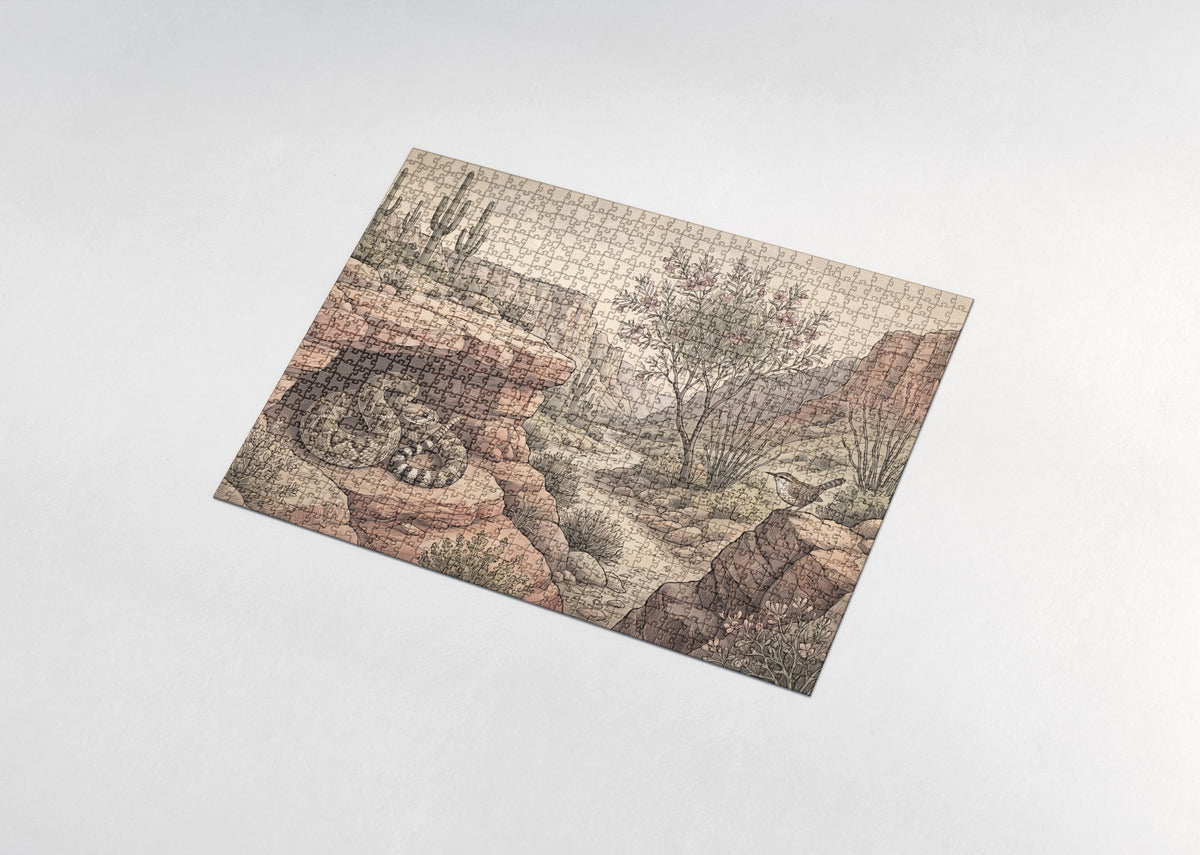 Rattlesnake in the Desert Canyon jigsaw puzzle - assembled puzzle