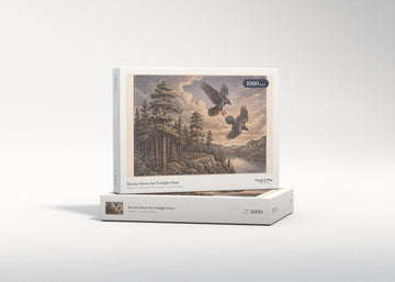 Ravens Above the Twilight Pines jigsaw puzzle - gift box