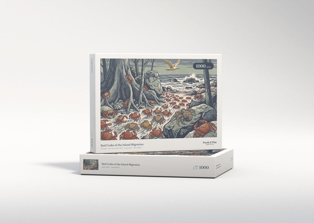 Red Crabs of the Island Migration jigsaw puzzle - gift box