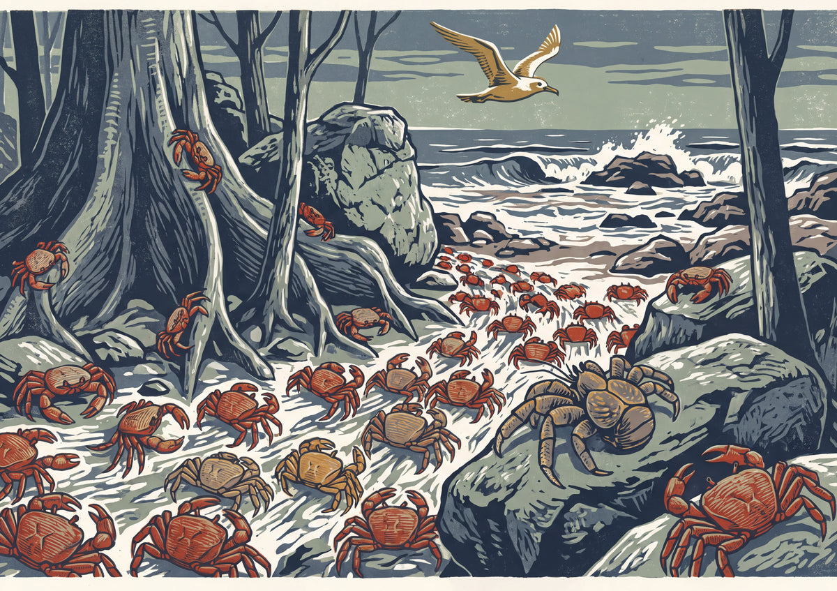 Red Crabs of the Island Migration jigsaw puzzle