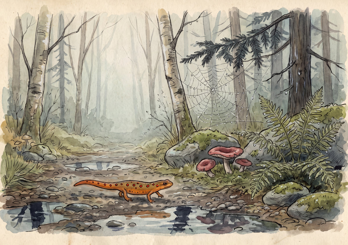 Red Eft on the Rainy Path jigsaw puzzle