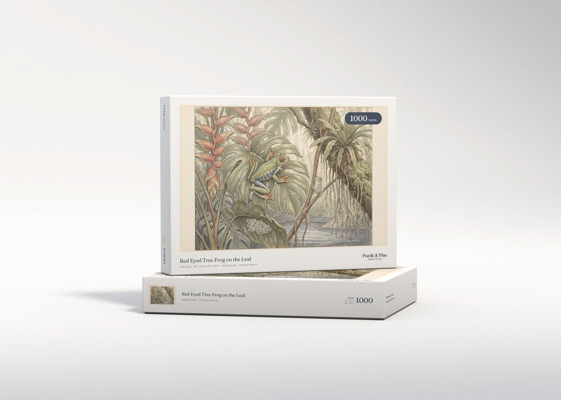 Red Eyed Tree Frog on the Leaf jigsaw puzzle - gift box