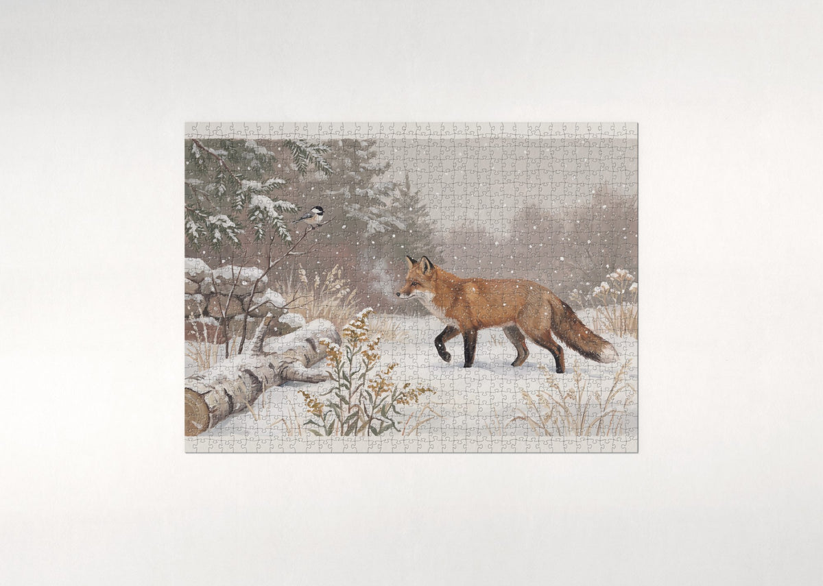 Red Fox in the Snow jigsaw puzzle - flat puzzle