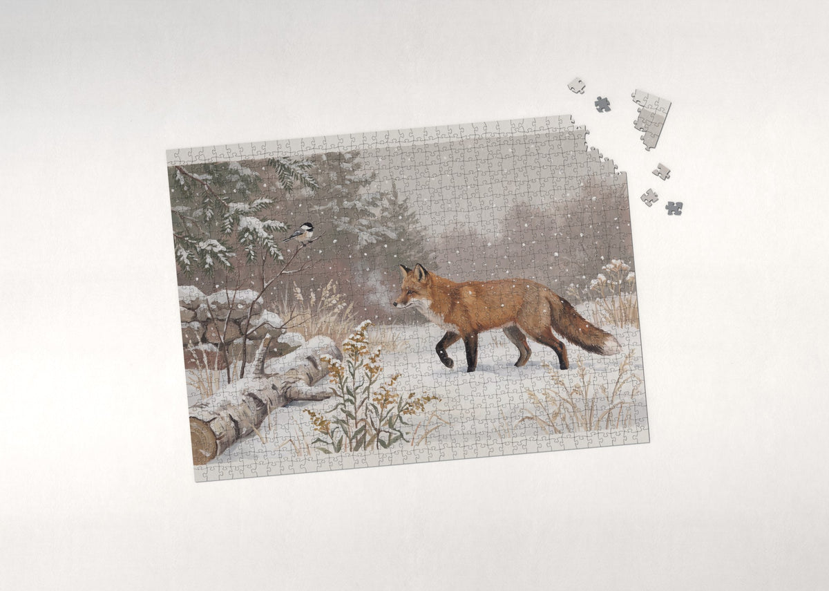 Red Fox in the Snow jigsaw puzzle - puzzle with loose pieces