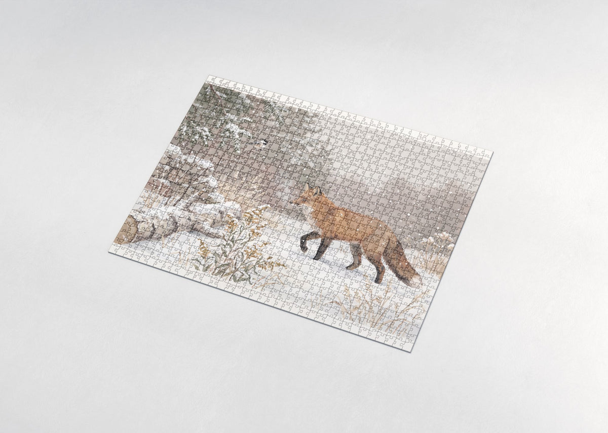 Red Fox in the Snow jigsaw puzzle - assembled puzzle