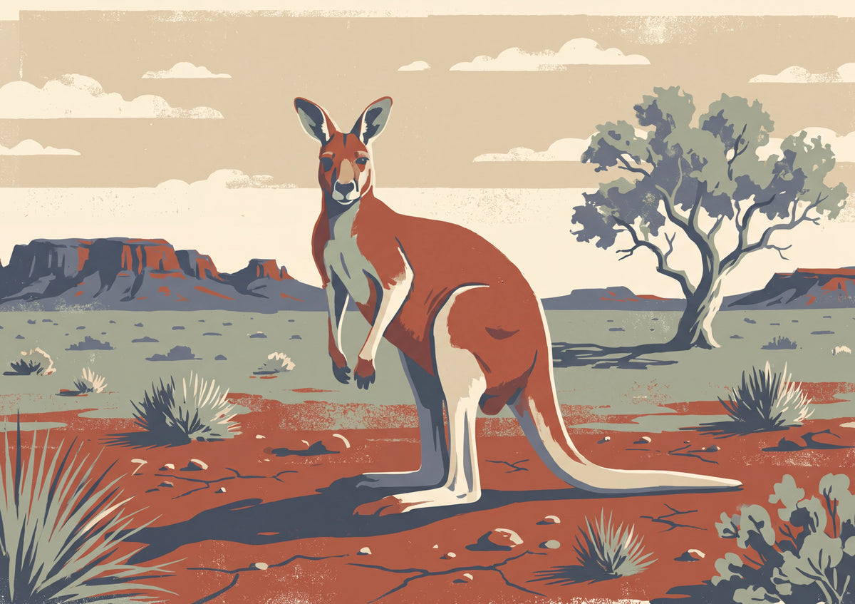 Red Kangaroo on the Red Earth jigsaw puzzle