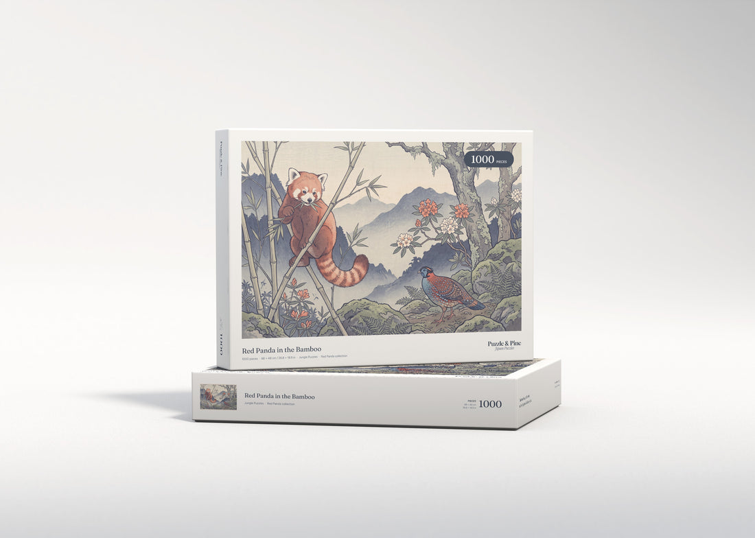 Red Panda in the Bamboo jigsaw puzzle - gift box