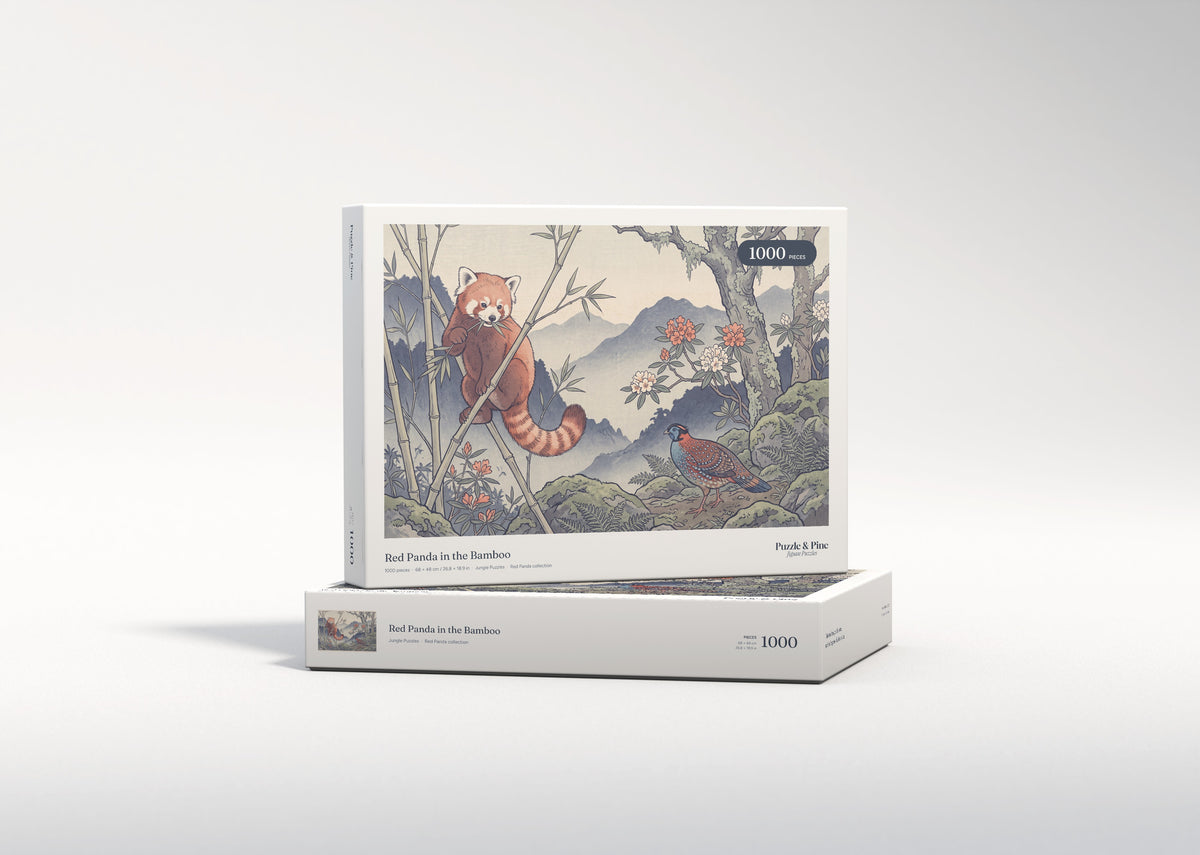 Red Panda in the Bamboo jigsaw puzzle - gift box
