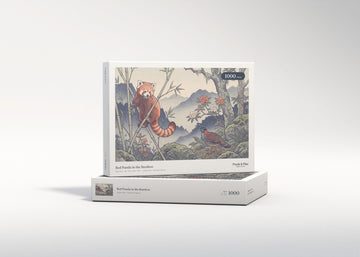 Red Panda in the Bamboo jigsaw puzzle - gift box
