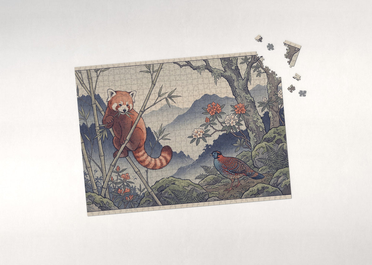 Red Panda in the Bamboo jigsaw puzzle - puzzle with loose pieces