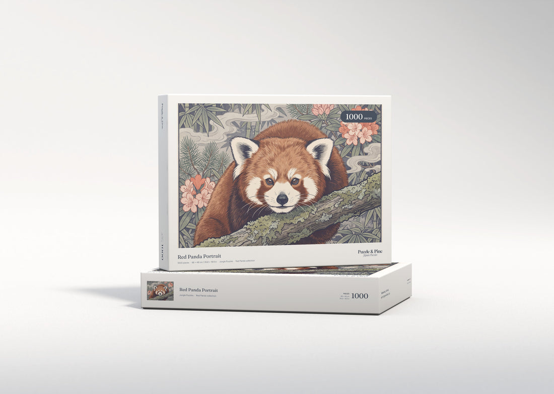 Red Panda Portrait jigsaw puzzle - gift box