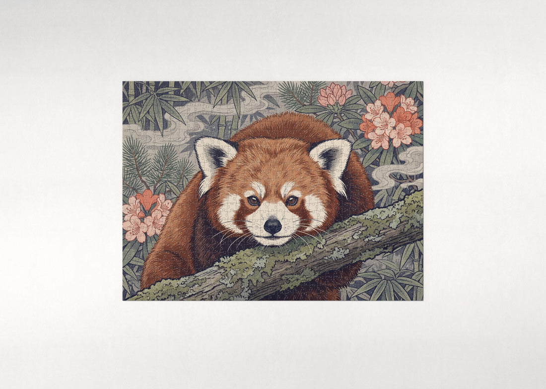 Red Panda Portrait jigsaw puzzle - gift box