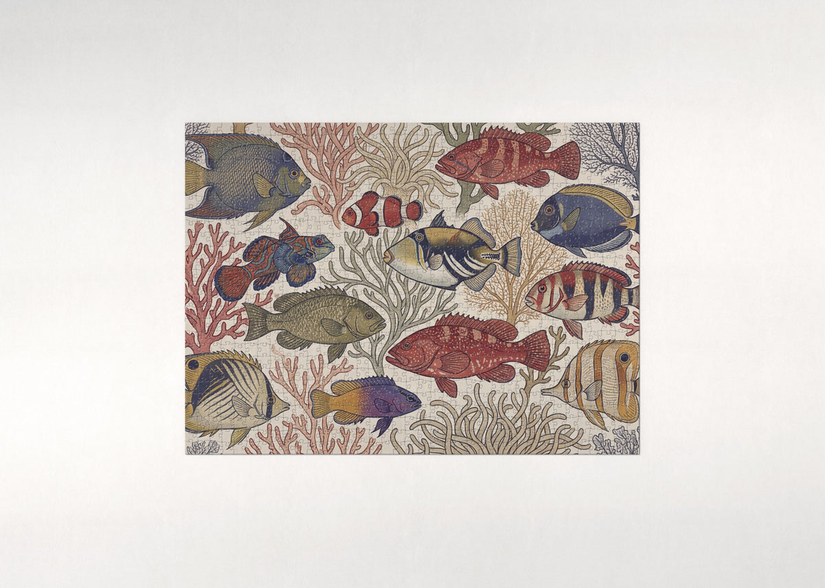 Reef Fish Collage jigsaw puzzle - flat puzzle