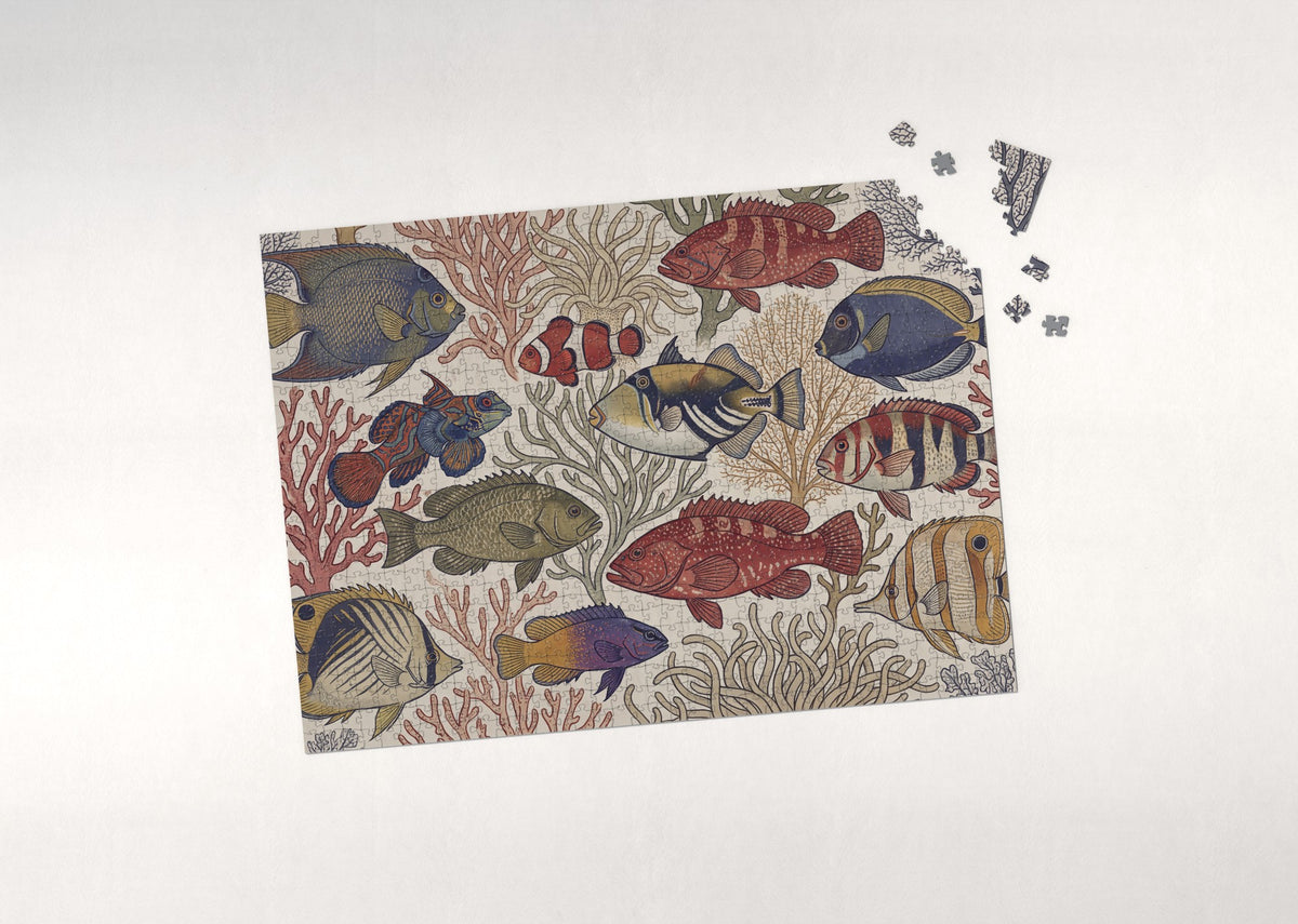 Reef Fish Collage jigsaw puzzle - puzzle with loose pieces