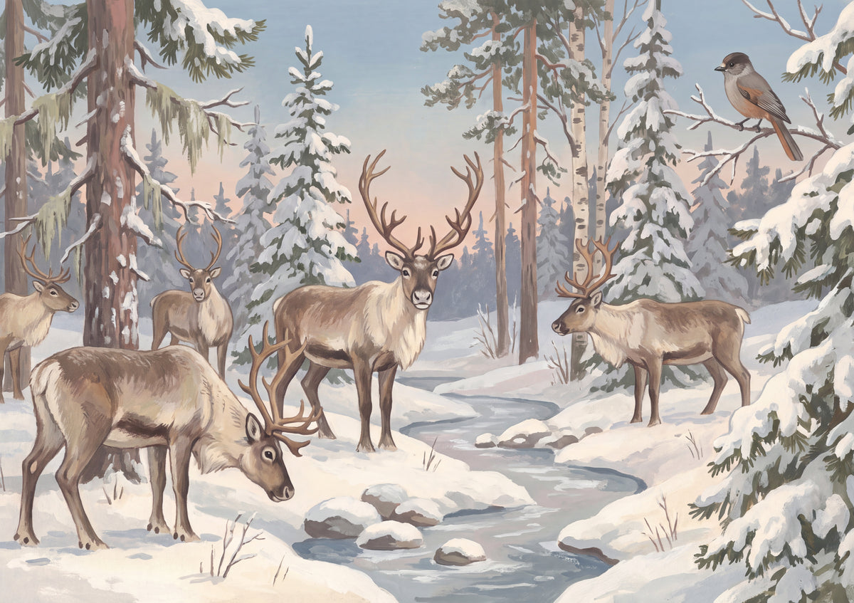 Reindeer in the Lapland Forest jigsaw puzzle