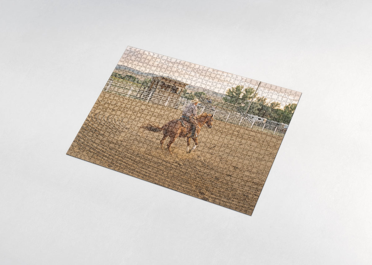 Reining Spin at the Western Show jigsaw puzzle - assembled puzzle