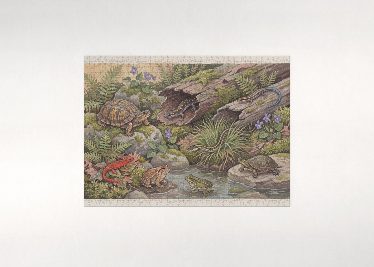 Reptile and Amphibian Field Guide Plate jigsaw puzzle - flat puzzle