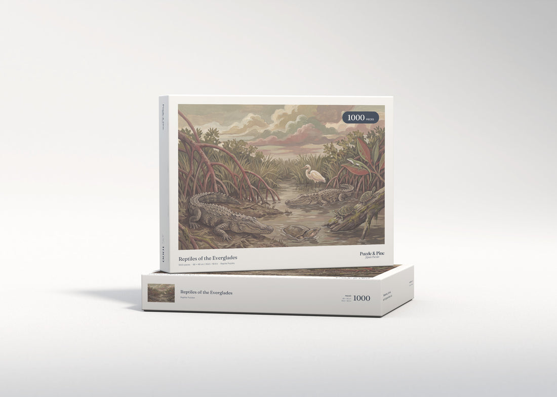 Reptiles of the Everglades jigsaw puzzle - gift box