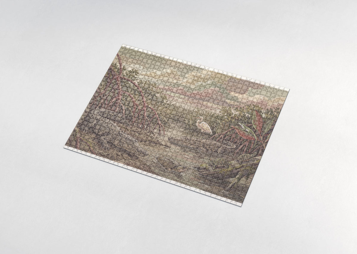 Reptiles of the Everglades jigsaw puzzle - assembled puzzle
