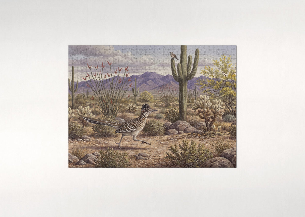 Roadrunner in the Sonoran Desert jigsaw puzzle - flat puzzle