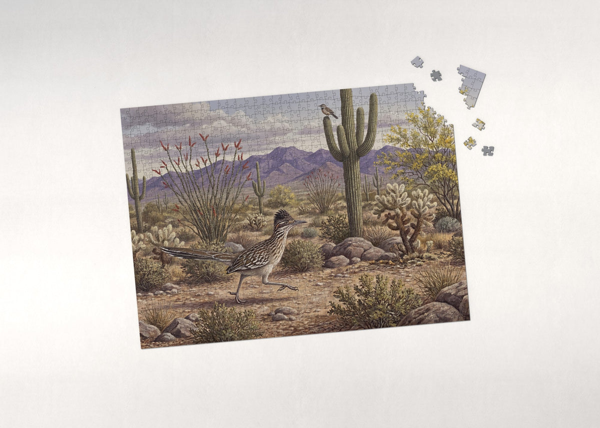 Roadrunner in the Sonoran Desert jigsaw puzzle - puzzle with loose pieces
