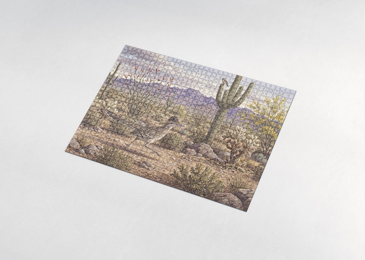 Roadrunner in the Sonoran Desert jigsaw puzzle - assembled puzzle