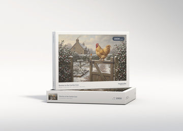 Rooster at the Garden Gate jigsaw puzzle - gift box
