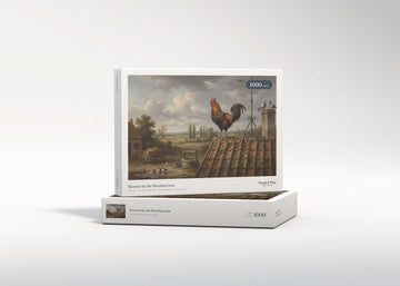 Rooster by the Weathervane jigsaw puzzle - gift box