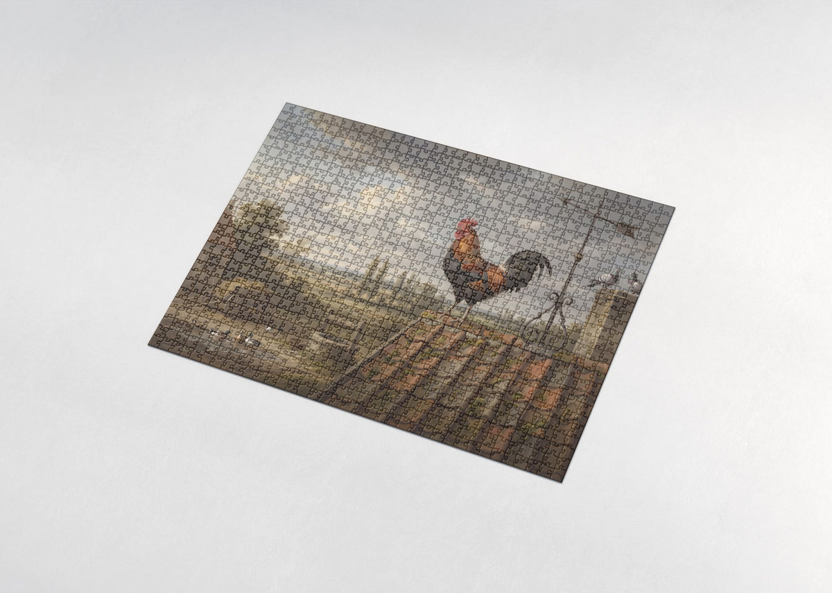 Rooster by the Weathervane jigsaw puzzle - assembled puzzle