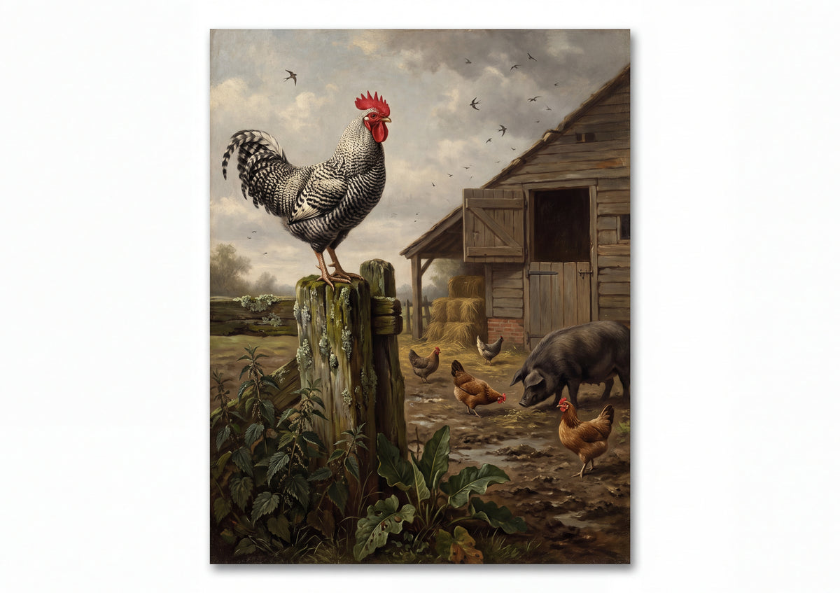 Rooster on the Fence Post jigsaw puzzle