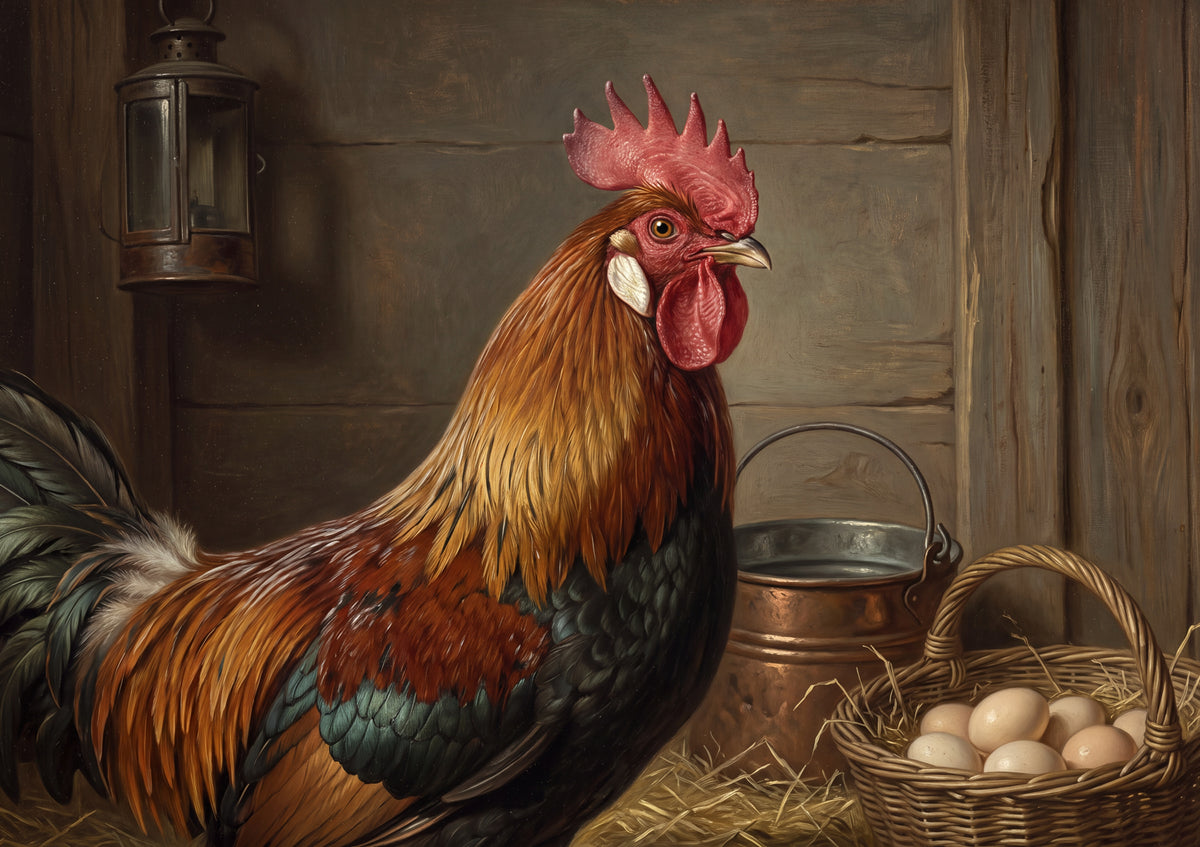 Rooster Portrait in Full Color jigsaw puzzle