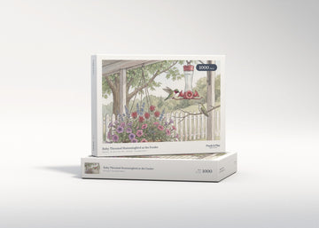 Ruby Throated Hummingbird at the Feeder jigsaw puzzle - gift box