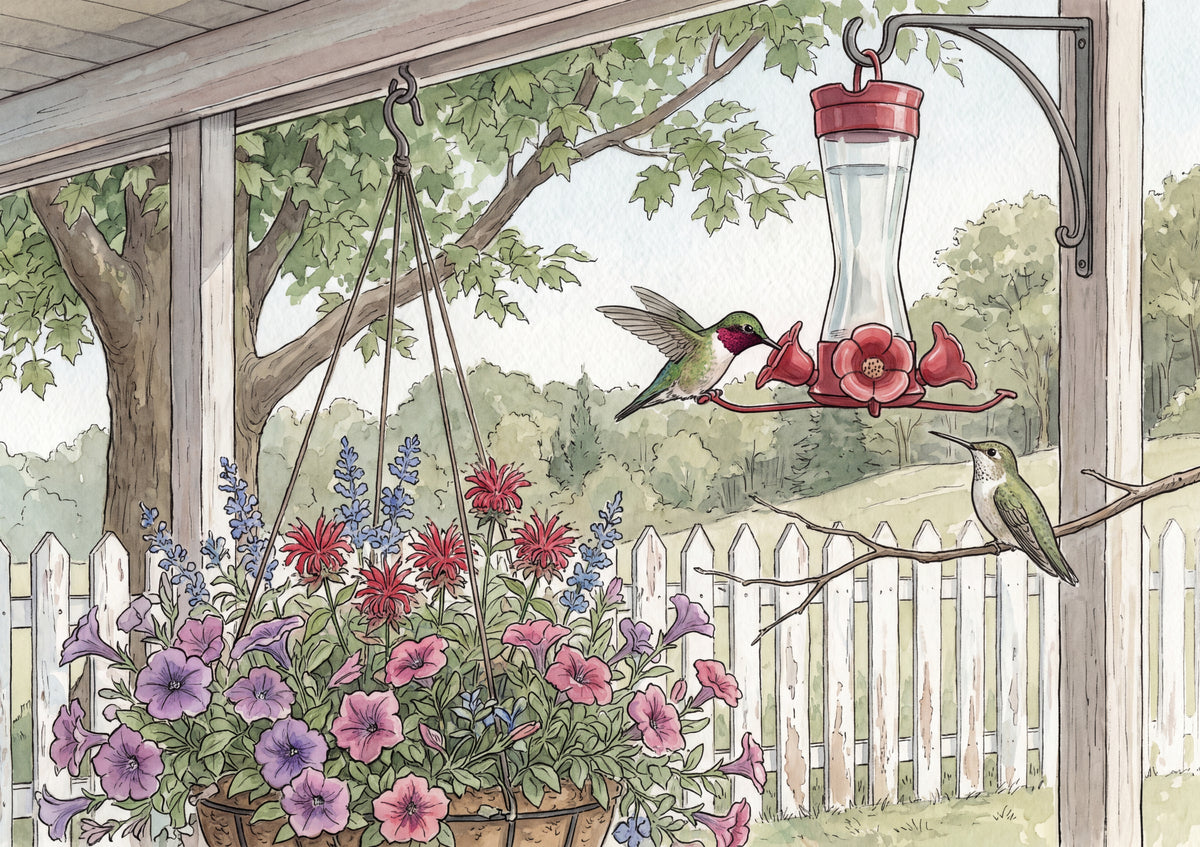 Ruby Throated Hummingbird at the Feeder jigsaw puzzle