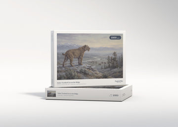 Saber Toothed Cat on the Ridge jigsaw puzzle - gift box