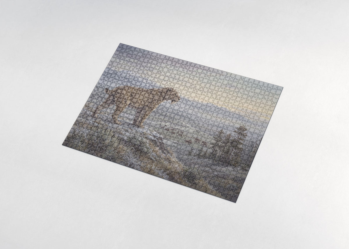 Saber Toothed Cat on the Ridge jigsaw puzzle - assembled puzzle