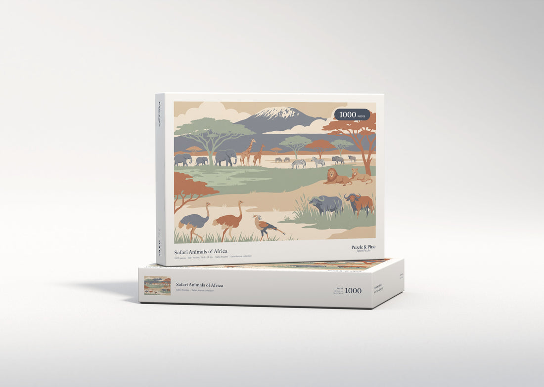 Safari Animals of Africa jigsaw puzzle - gift box