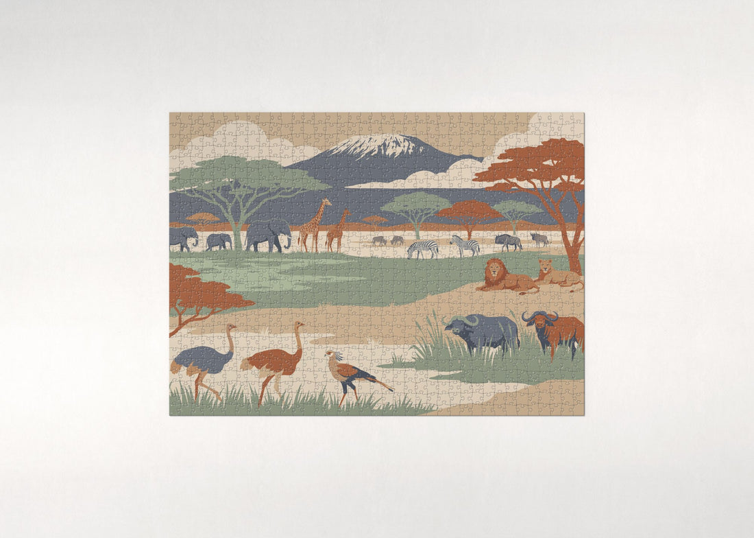 Safari Animals of Africa jigsaw puzzle - gift box