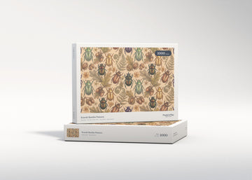Scarab Beetles Pattern jigsaw puzzle - gift box