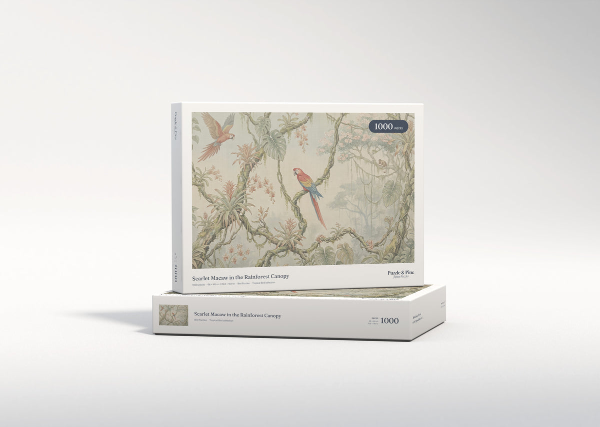 Scarlet Macaw in the Rainforest Canopy jigsaw puzzle - gift box
